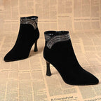 Damen Elegante Ankle Boots mit funkelndem Dekor R&B