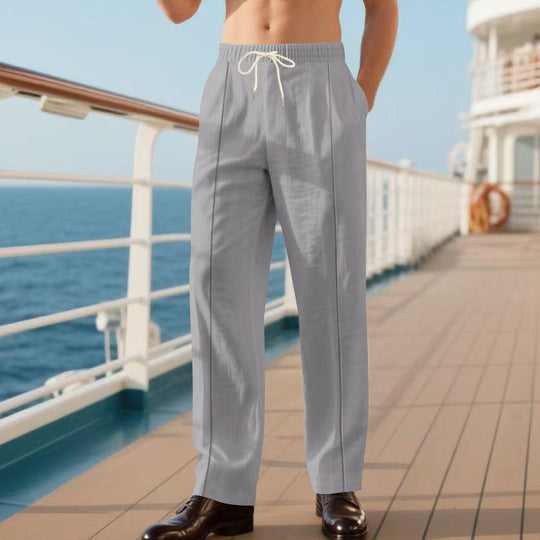 Herren elegante Reisehose mit verstellbarem Kordelzug und atmungsaktivem Stoff R&B