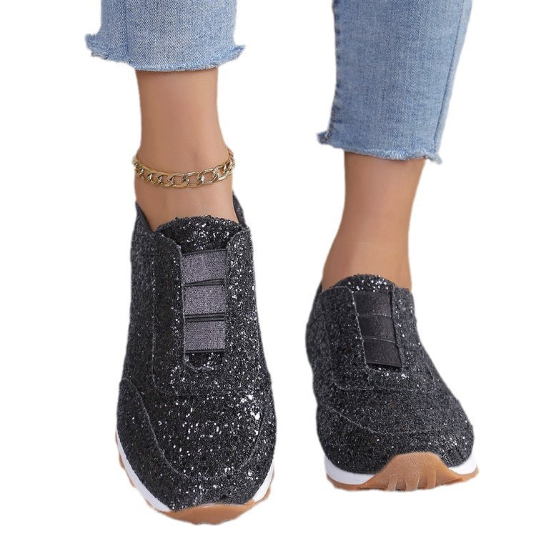 Damen Glitzernde Slip-On Sneakers R&B