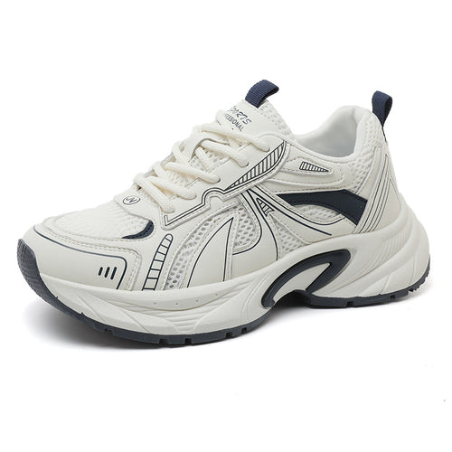 Damen Sportliche Sneakers mit atmungsaktiver Mesh-Oberfläche und stoßdämpfender Laufsohle R&B
