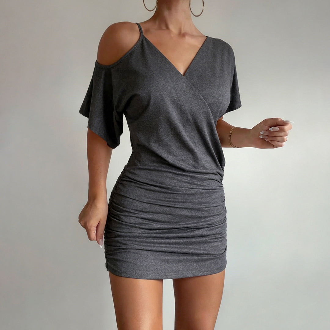 Damen Wickeloberteil mit asymmetrischem Schnitt und lässigem Design R&B
