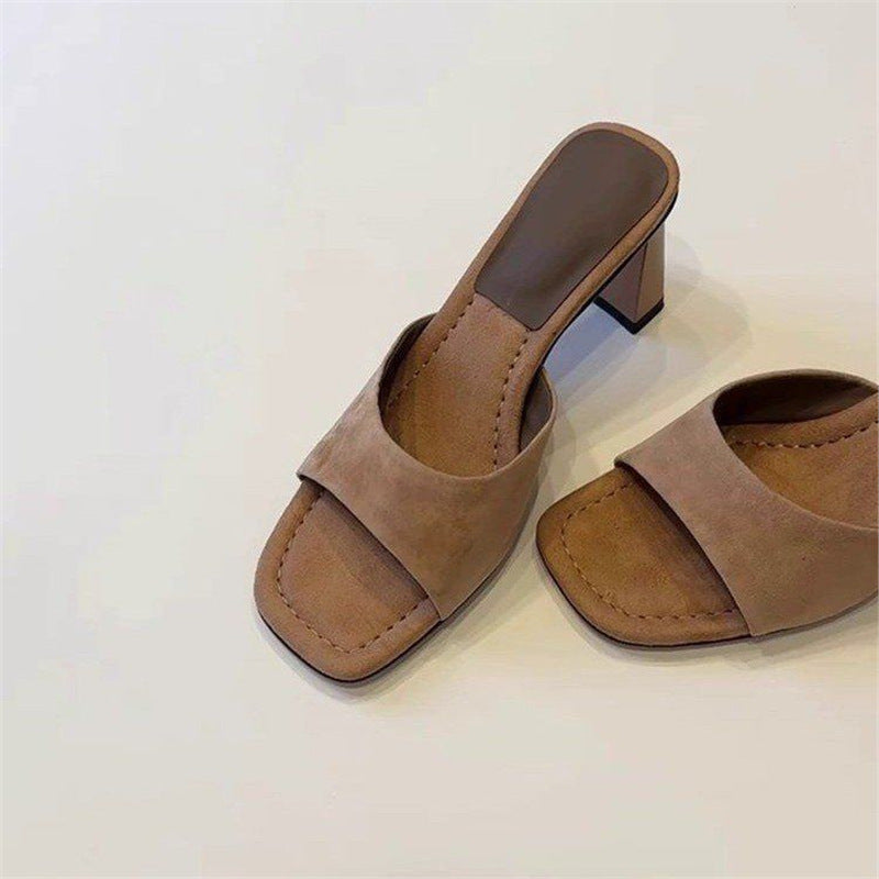 Damen Komfortable High Heel Mules R&B