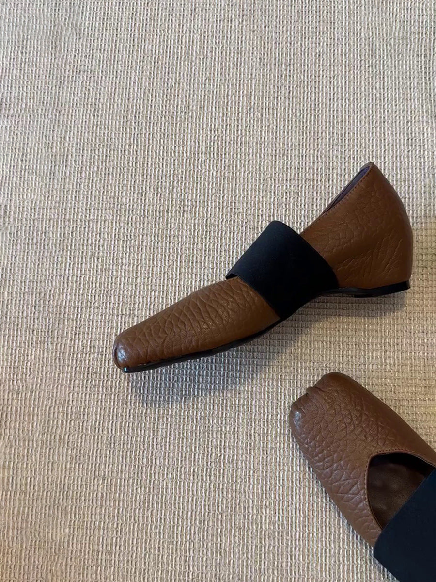 Damen Ballerina mit modernem Schnitt und elastischem Riemendesign