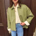 Damen Oversized Übergangsjacke aus leichtem Material mit kontrastierenden Ärmeln R&B