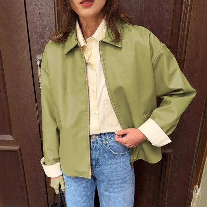 Damen Oversized Übergangsjacke aus leichtem Material mit kontrastierenden Ärmeln R&B