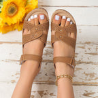 Damen Komfortable Sandalen mit luftiger Perforation und anatomischem Fußbett R&B