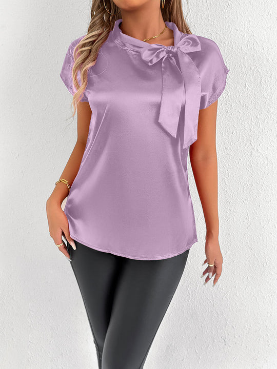 Damen Bluse mit eleganter Schleife R&B
