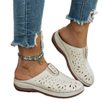 Damen Bequeme Clogs mit floralen Ausschnitten R&B