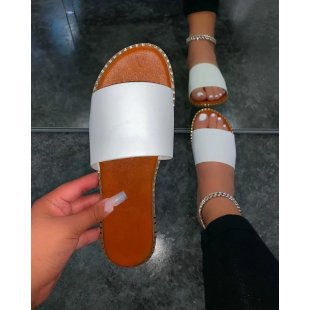 Damen Freizeit-Sandalen mit dekorativem Nietenrand R&B