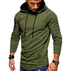 Herren Kapuzenpullover mit strukturierten Schultern und elastischen Bündchen