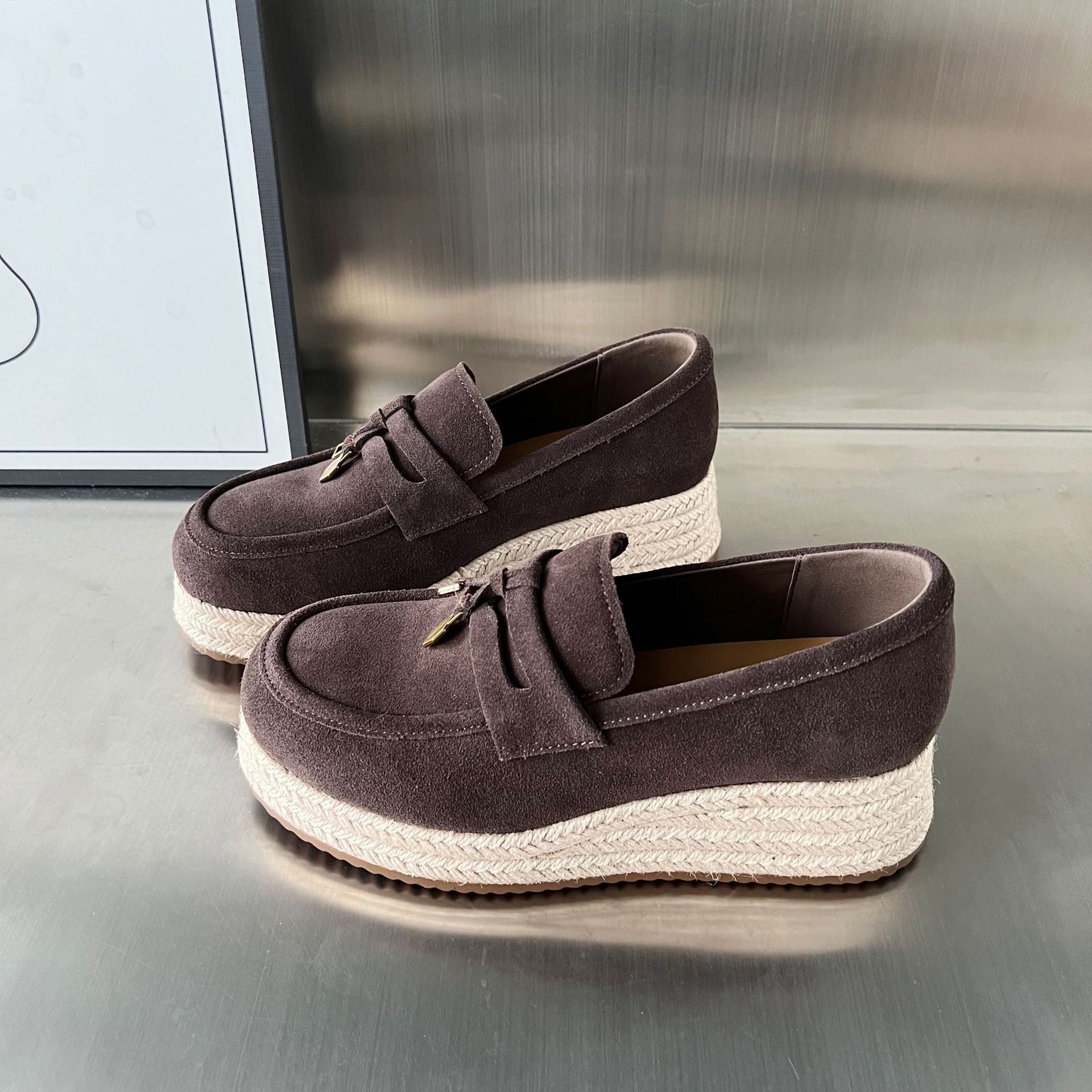 Damen Espadrilles mit modischer Plateausohle von R&B