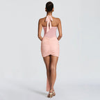 Damen Strandkleid mit raffiniertem Wickeldesign und charmanten Rüscheneffekt R&B
