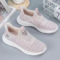 Damen Sportliche Slip-On Sneakers mit atmungsaktivem Material und elastischem Design R&B