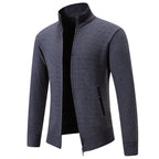 Herren leichte Strickjacke mit modernem Zipper und sportlichem Design