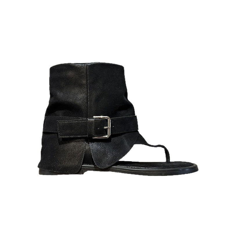 Damen modische Fersenlose Sandalen mit elastischem Knöchelriemen R&B