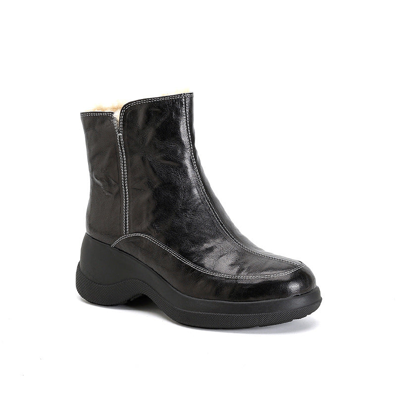 Damen modische Winterstiefel mit bequemer Innenpolsterung und rutschfester Sohle R&B