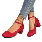 Damen Blockabsatz-Pumps mit verstellbarem Riemen und elegantem Stil R&B