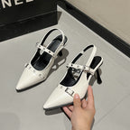 Damen eleganter Slingback-Pumps mit modischen Stilelementen R&B