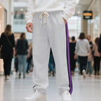 Herren Sportliche Sweatpants mit seitlichen Kontraststreifen R&B
