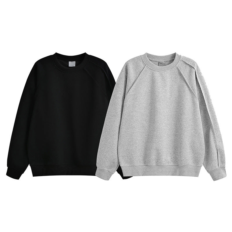 Damen bequemer Sweatshirt mit Raglanärmeln und hochwertigem Baumwollmix