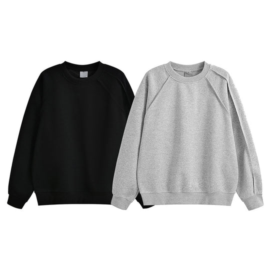 Damen bequemer Sweatshirt mit Raglanärmeln und hochwertigem Baumwollmix R&B