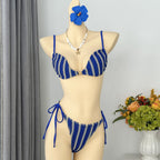 Damen Triangel-Bikini mit verspieltem Bindungsdesign R&B
