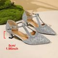 Damen Elegante Slingback Pumps mit geflochtenem Riemen und modischem Blockabsatz