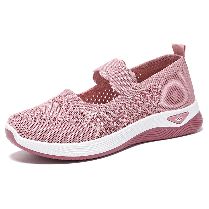 Damen Komfortable Freizeitschuhe mit elastischem Riemen und atmungsaktiver Netzstruktur R&B