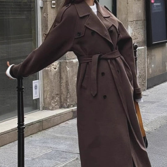 Damen oversized Wollmantel R&B
