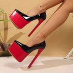 Damen Plateau-Pumps mit hohem Stilettoabsatz R&B