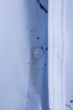 Herren Kurzarmhemd mit kreativem Farbspritz-design