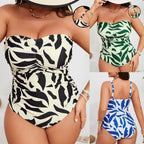 Damen Eleganter Einteiler Badeanzug mit raffen Design R&B