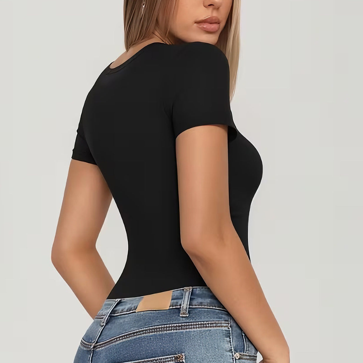 Damen Body mit tiefem V-Ausschnitt R&B