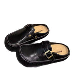 Damen elegante Mokassins mit modischem Riemen R&B