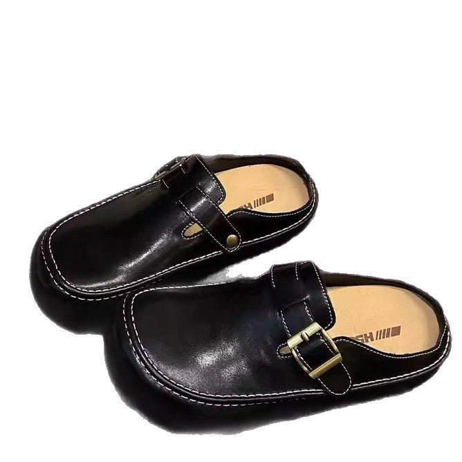 Damen elegante Mokassins mit modischem Riemen R&B
