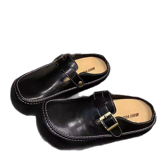 Damen elegante Mokassins mit modischem Riemen R&B