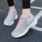 Damen nan leichte dreidimensionale Mesh-Walking-Sneaker mit viskoelastischem Fußbett und haftstarker Profilsohle R&B