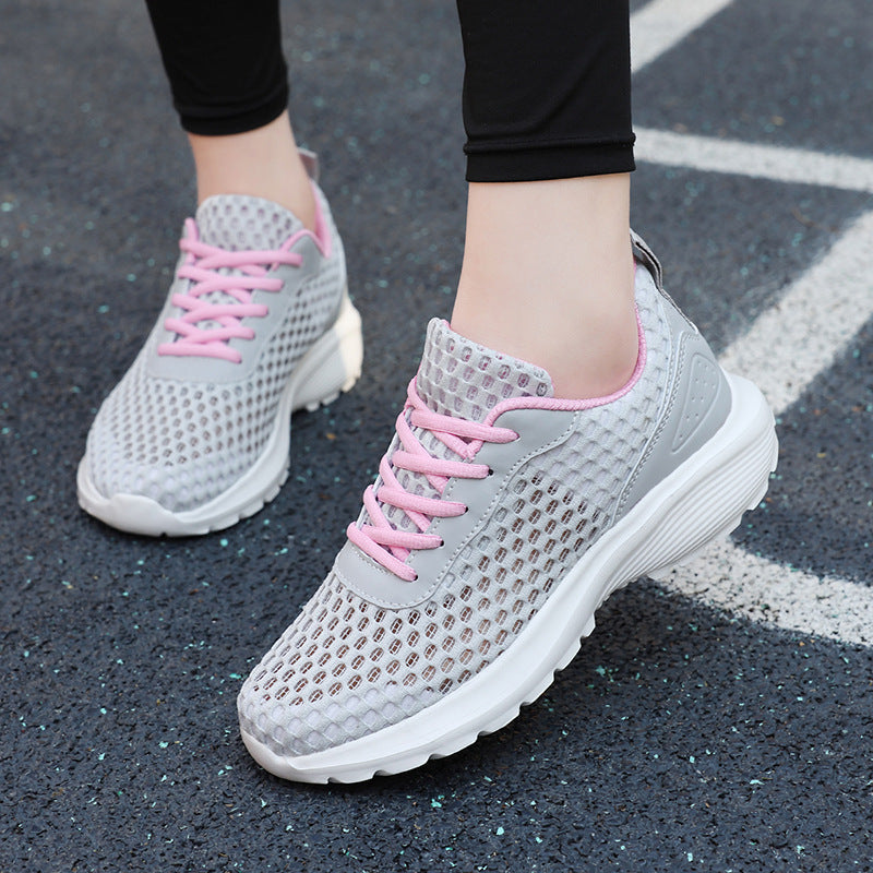 Damen nan leichte dreidimensionale Mesh-Walking-Sneaker mit viskoelastischem Fußbett und haftstarker Profilsohle R&B