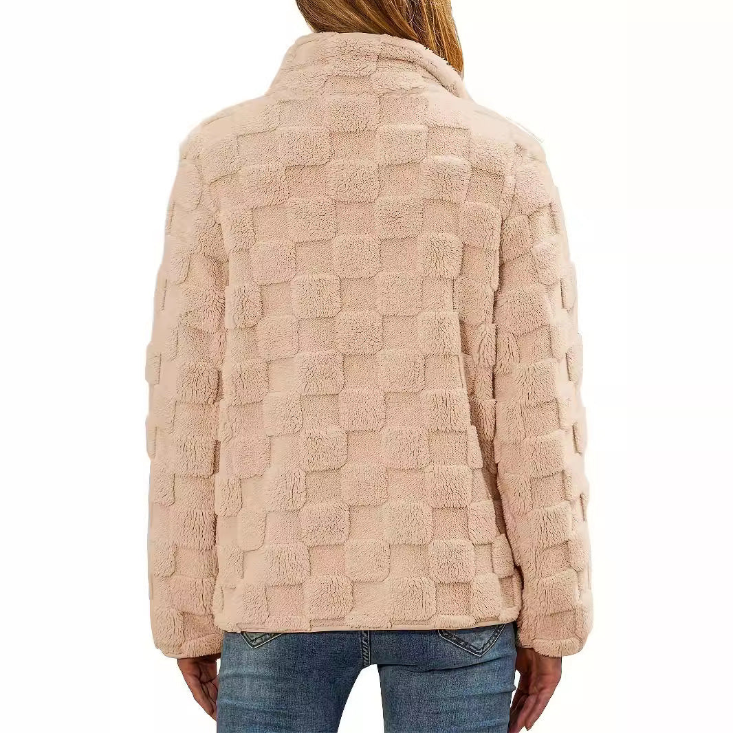 Damen kuschelige Fleecejacke R&B