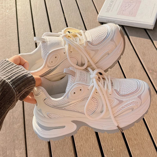 Damen Sportliche Sneakers mit atmungsaktivem Obermaterial und dämpfender Sohle R&B