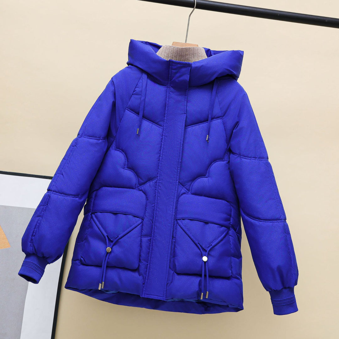 Damen gesteppte Winterjacke mit Kapuze und Herzdetails R&B