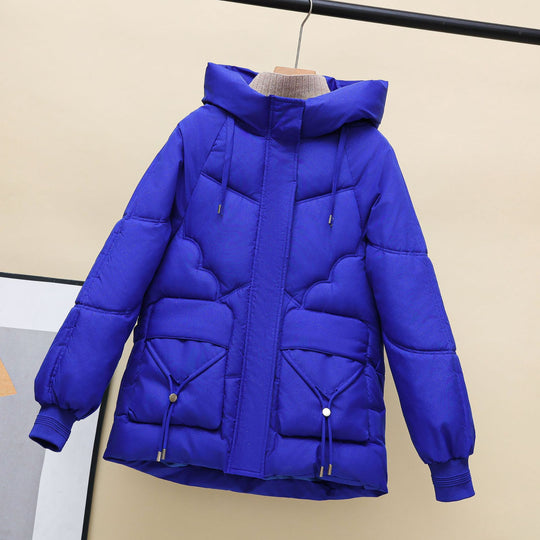 Damen gesteppte Winterjacke mit Kapuze und Herzdetails R&B