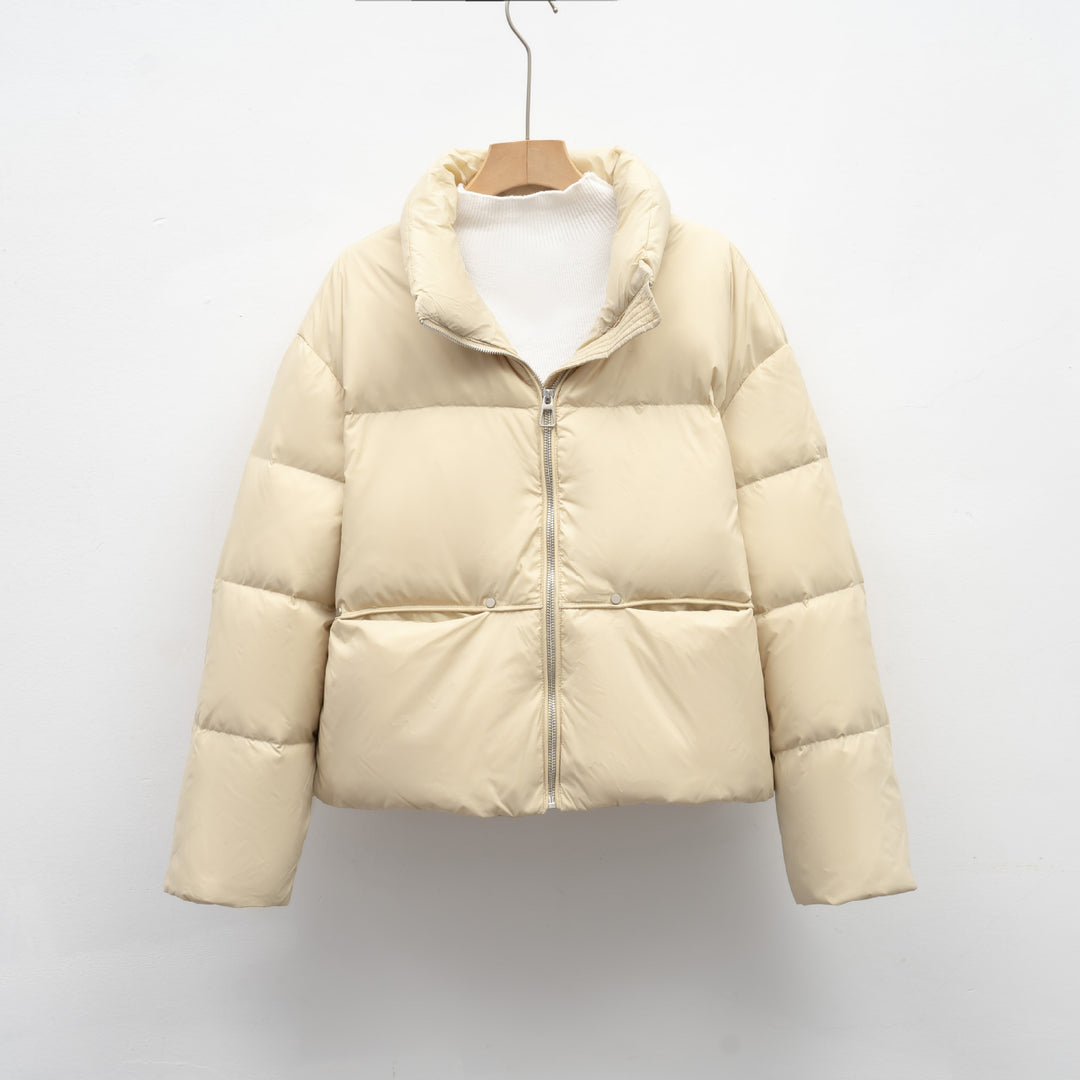 Damen hochwertige Steppjacke mit kurzem Schnitt R&B