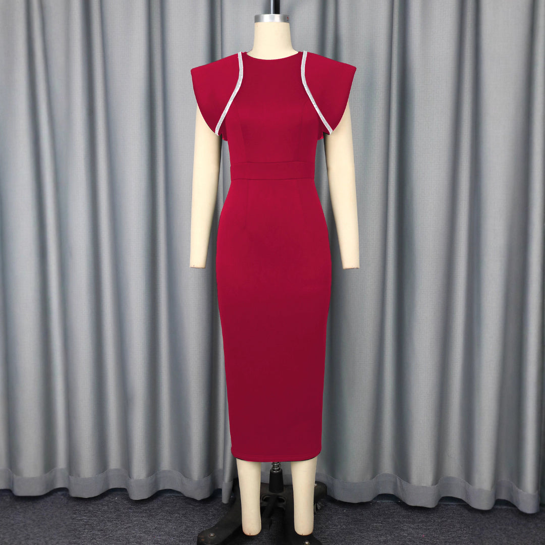 Damen Figurbetontes Kleid mit dekorativem Rüschen-Design R&B