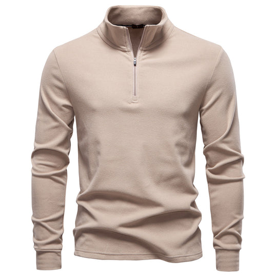 Herren funktionaler Sweatshirt mit hohem Kragen und kurzem Reißverschluss R&B