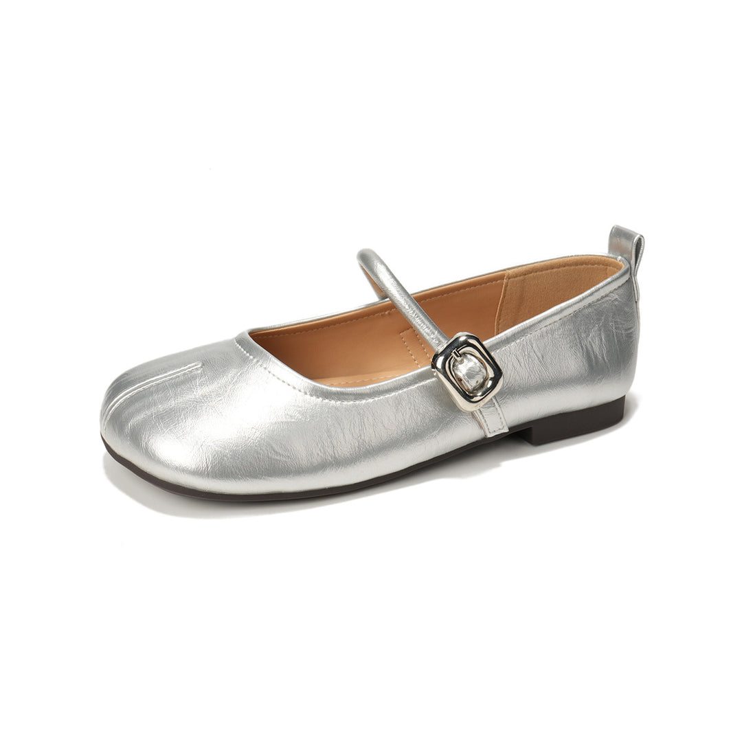 Damen Ballerinas mit elegantem Riemchen und modischer Schnallenakzent R&B