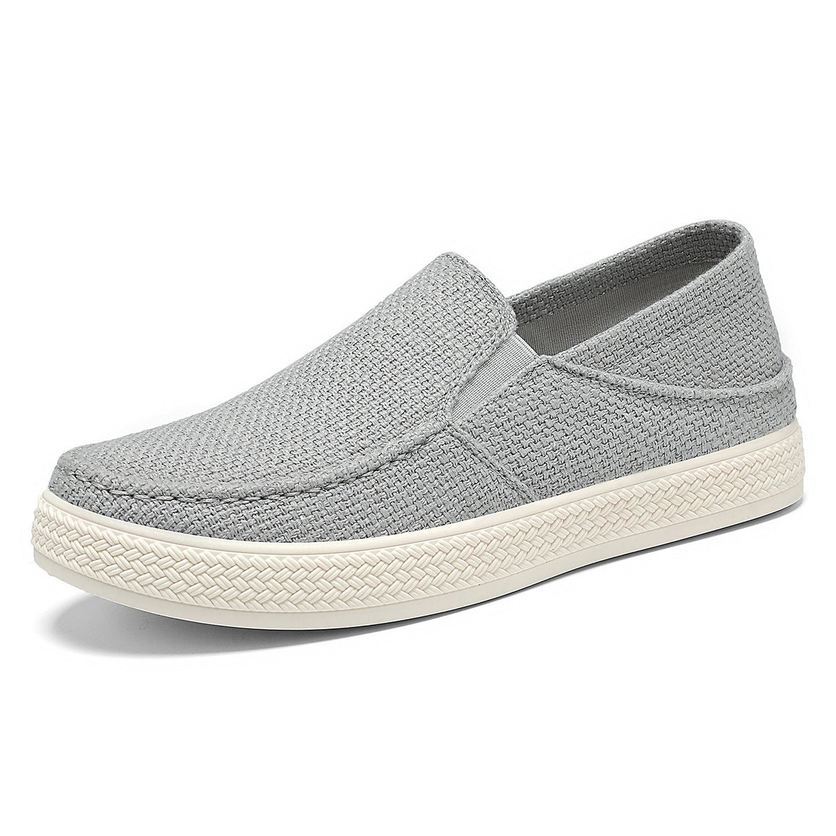 Damen nan gestrickter Slip-On-Freizeitschuh mit elastischem Einstieg und strukturierter Plateausohle R&B