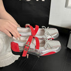 Damen Ballerinas mit stylischem Riemchen und elegantem Metallic-Design R&B