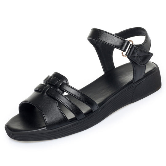 Damen Keilsandaletten mit verstellbarem Riemen und modischem Design R&B