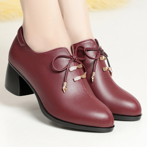 Damen Elegante Schnürstiefeletten mit dekorativen Schmuckdetails und komfortablem Blockabsatz R&B